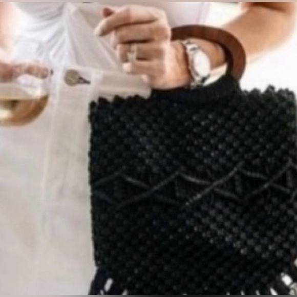 Danielle Nicole NWT Macrame Crossbody Black Fringe Handbag - Picture 13 of 15